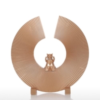 Tomfeel Vermögens-Katze-Harz-Skulptur Moderne Kunst Innendekor-Statue Figurine Ornament