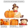 Tomfeel Vogelscheuche und Kürbis Ornament Thanksgiving Ernte Dekor Herbstgeschenk Harz Mini Skulptur von Tisch,  Kamin Shop und Theken Ornamente