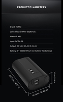 Tomo a2 energienbank 2 * 26650 lithium-batterie lcd display micro usb eingang dual ausgang diy intelligente tragbare batterie box für handy