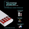 TOMO P4 18650 Li-Ion-Akkuladegerät Micro-USB-Eingang Dual Output Smart Power Bank Tragbares Ladegerät für Mobiltelefone