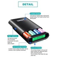TOMO S4 18650 Li-Ion-Ladegerät 3 Input Case 5V 2A Ausgangsleistung Bank Externes USB-Ladegerät mit Intelligent LCD-Display für Mobiltelefone