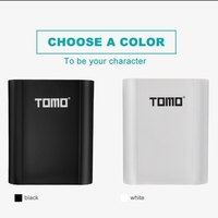 TOMO T4 18650 Lithium-Ionen-Akku-Ladegerät 2 Input Case 5V 2A Ausgangsleistung Bank Externer USB-Ladegerät mit Intelligent LCD-Display für Mobiltelefone