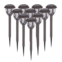 Tomshine 10er Pack Solarbetriebene Rasenleuchten LED Water Lipple Garden Lampe IP44 Wasserdichte Außenlandschaftsleuchte für den Rasen-Patio-Hof