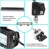 Tomshine 120W 40 LEDs 8400LM DC10-30V Off-Road-Lichtleiste IP65 Wasserdicht Flutpunkt Combo Träger für Jeep SUV Autos LKW Sattelzug Boot Bus-Fahren Arbeits-Licht