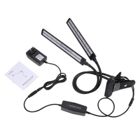 Tomshine 24W Dual Heads LED Pflanzenwachstum Licht Lampe Rotes Spektrum Dimmbar 6 Helligkeitsstufen Einstellbar 3/6 / 12H Timer Timing-Funktion