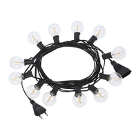 Tomshine 2er Pack AC 220-240 V 6, 5 m E12 Base G40 LED Lichterketten 12 + 1 Glühbirnen IP44 Wasserdicht