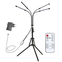 Tomshine 4-Heads Plant Grow Lights mit verstellbarem Stativ 80W 80Leds Vollspektrum-Wachstumslampe für Zimmerpflanzen Dual Controller Dimmbar 3 Beleuchtungsmodi und 10 Helligkeitsstufen 360 ° Flexible Schlauch-Timer-Funktion
