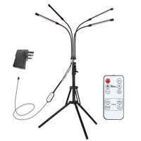 Tomshine 4-Heads Plant Grow Lights mit verstellbarem Stativ 80W 80Leds Vollspektrum-Wachstumslampe für Zimmerpflanzen Dual Controller Dimmbar 3 Beleuchtungsmodi und 10 Helligkeitsstufen 360 ° Flexible Schlauch-Timer-Funktion