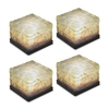 Tomshine 4Pcs IP67 Wasserdicht Lichtsensor Creative Glass Stein Ice Cube Solar Kristall Brick LED-Nachttischlampe für Garten-Hof Pathway Terrasse Pool Teich Außendekoration Weihnachten