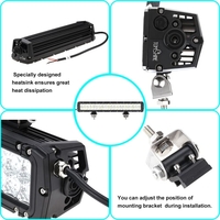 Tomshine 72W 24 LED 5040LM DC10-30V Off-Road-Lichtleiste IP65 Wasserdicht Punkt-Lichtstrahl für Jeep SUV Auto-LKW-Traktor-Boot Bus-Fahren Arbeits-Licht
