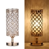 Tomshine Crystal Nachttischlampe Dekorative Schreibtischlampe mit zwei USB-Ladeanschlüssen Moderne Nachttischlampe für Schlafzimmer Wohnzimmer Esszimmer Büro