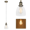 Tomshine Retro Vintage Socket Glas Pendelleuchte Lampe