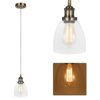 Tomshine Retro Vintage Socket Glas Pendelleuchte Lampe