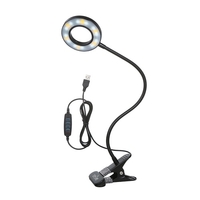 Tomshine USB Clip-on Light mit 3 Farbmodi 10 Helligkeit dimmbar 18 LEDs Leselampen Augenschutz Kinder Schreibtischlampe