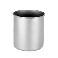 TOMSHOO 300ml Titanium Cup Outdoor Portable Camping Picknick Wasser Tasse Becher mit Faltbarer Griff