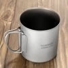 TOMSHOO 400ml Titanium Cup Outdoor Portable Camping Picknick Wasser Tasse Becher mit Faltbarer Griff