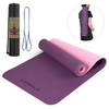 TOMSHOO 72, 05 × 24, 01 Zoll tragbare doppelte zweifarbige Yogamatte Verdicken Sie die Sportmatte Anti-Rutsch-Trainingsmatte für Fitness-Workouts mit Tragegurt und Aufbewahrungstasche