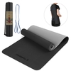 TOMSHOO 72, 05 × 24, 01 Zoll tragbare doppelte zweifarbige Yogamatte Verdicken Sie die Sportmatte Anti-Rutsch-Trainingsmatte für Fitness-Workouts mit Tragegurt und Aufbewahrungstasche
