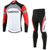 TOMSHOO Frühling Herbst Männer Radfahren Bekleidung Set Sportbekleidung Road Mountain Fahrrad Fahrrad Outdoor Full Zip Langarm Radfahren Jersey + 3D Gepolsterte Hosen Hose Breathable Quick-Dry