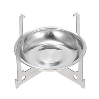 TOMSHOO Mini Alcohol Herd Tray Spirit Brenner Herd Portable Mini Ultralight Outdoor Camping Herd Ofen mit Cross Stand Rack