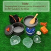 TOMSHOO Outdoor-Camping-Wandern Kochgeschirr mit Mini Camping Piezozündung Herd Backpacking Kochen Picknick Pot Herd Set