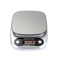 TOMTOP Tragbare Digitalwaage Mini-Digital-Küchenwaage Professional Präzise elektronische Waage Präzisionswaage 3kg * 0, 1 g DH-C305