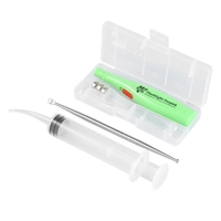 Tonsil Stein Remover Tool LED-Licht Earpick Edelstahl Ohrenschmalz-Entferner mit 3 Tipps Irrigator sauber