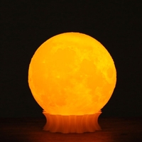 Tooarts 3D Printed Moon Lamp 3D-Druck-Lampe Moderne Skulptur Hauptdekoration Ornament Kunst Moderne Kunst Mond-Dekor-Beleuchtung Geschenk US-Stecker 100-240V 50 / 60Hz