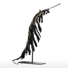 Tooarts Bananenblatt Moderne Skulptur Metall Skulptur Eisen Ornament Zarte Geschenk