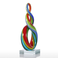 Tooarts Bunte Band Glasskulptur Hauptdekor-abstrakte Verzierung Geschenk-Fertigkeit-Dekoration