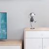 Tooarts Cartoon Katze Skulptur moderne Eisen Ornament lustige Kunst Dekor handgemachte Handwerk Regal und Schreibtisch Dekoration Inneneinrichtungen weiß und schwarz