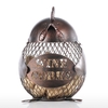 Tooarts Chick Coin Bank Handgefertigte praktische Metall Handwerk Home Decor Kaffee Farbe