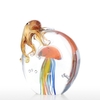 Tooarts Color Octopus und Jellyfish Sculpture Handgemachte Glasverzierung Tierkunst Home Decor Gift Craft Decoration