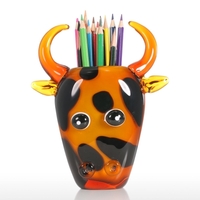Tooarts Cow Container Geschenk Glas Ornament Figurine Handblown Home Decor