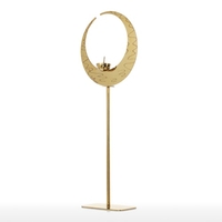 Tooarts Crescent Candlestick Edelstahl Ornament Abstrakte Skulptur Praktische Skulptur Home Decor