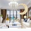 Tooarts Crescent Candlestick Edelstahl Ornament Abstrakte Skulptur Praktische Skulptur Home Decor