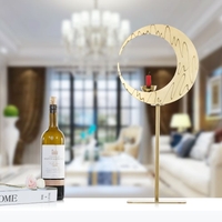 Tooarts Crescent Candlestick Edelstahl Ornament Abstrakte Skulptur Praktische Skulptur Home Decor