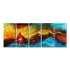 Tooarts Feuer und Eis Moderne Malerei Abstrakte Wand Kunst Home Decoration 5 Panels Multicolor