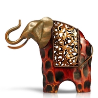 TOOARTS Geschnitzt Eisen Kunst Elefant Metalltierplastik Hauptlieferungs Artikel Handwerk