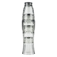 Tooarts Glas-Set Stapelgläser Fischförmige Tasse Cocktailglas Desktop-Dekoration Hochzeitseinrichtung Einweihungsgeschenk Drei Farben