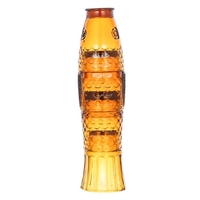 Tooarts Glas-Set Stapelgläser Fischförmige Tasse Cocktailglas Desktop-Dekoration Hochzeitseinrichtung Einweihungsgeschenk Drei Farben