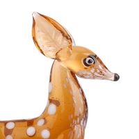 Tooarts Glass Deer Sculpture Handgemachte Glaskunstwerke Blue Reindeer Brown Sika Deer Geschenkpaket Home Decoration Bunt