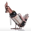 Tooarts Hahn Weinregal Metall Praktische Skulptur Home Dekoration Handwerk