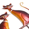 Tooarts Iron Cat Wandhalterung Haken Dekor 4 Haken für Mäntel Taschen Wandhalterung Kleiderhalter Dekoratives Geschenk