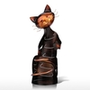 TOOARTS Katze formte Weinhalter Weinregal Metall-Skulptur Praktische Skulptur Hauptdekoration Innendekoration Handwerk