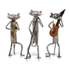 TOOARTS Metall-Skulptur Ein Spielen der Gitarre Katze von Einrichtungs Artikel Handwerk