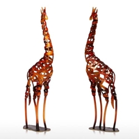 TOOARTS Metall-Skulptur Eisen geflochten Giraffe von Einrichtungs Artikel Handwerk
