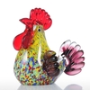 Tooarts Multicolor-Hahn Glasskulptur Hauptdekor Tierornamentik Geschenk-Fertigkeit-Dekoration