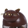 Tooarts Puffy Katze Wein Kork Container Home Decor Metall Skulptur Tier Handwerk