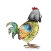 Tooarts Rooster Sculpture Modernes Eisen Ornament Fun Art Decor Handgemachtes Handwerk Regal (Schwanz abnehmbar)